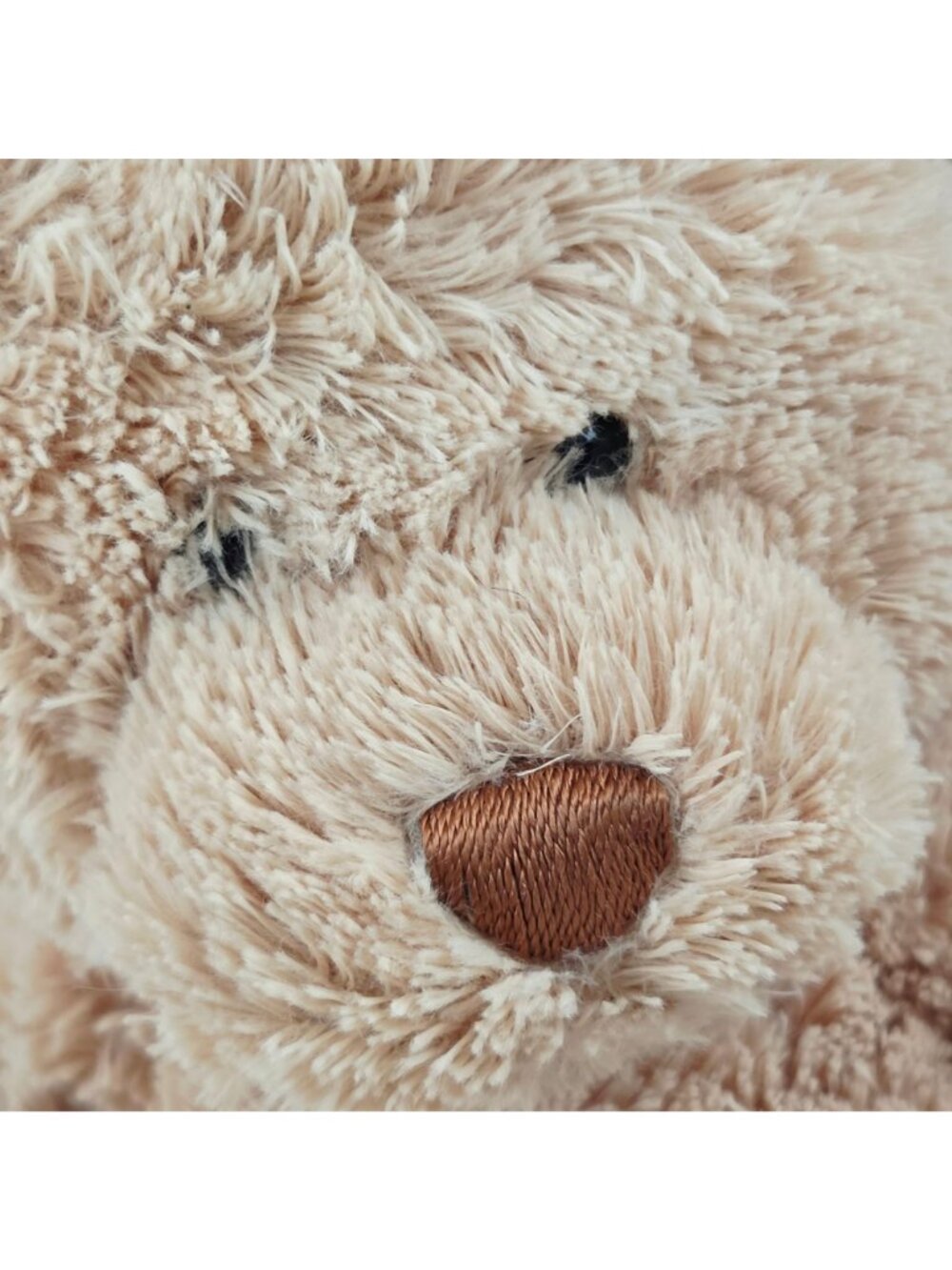 Gund Teddy Bear Plush 047123 Tan Stuffed Animal Shaggy Fur Brown Stitched Nose - Picture 5 of 8